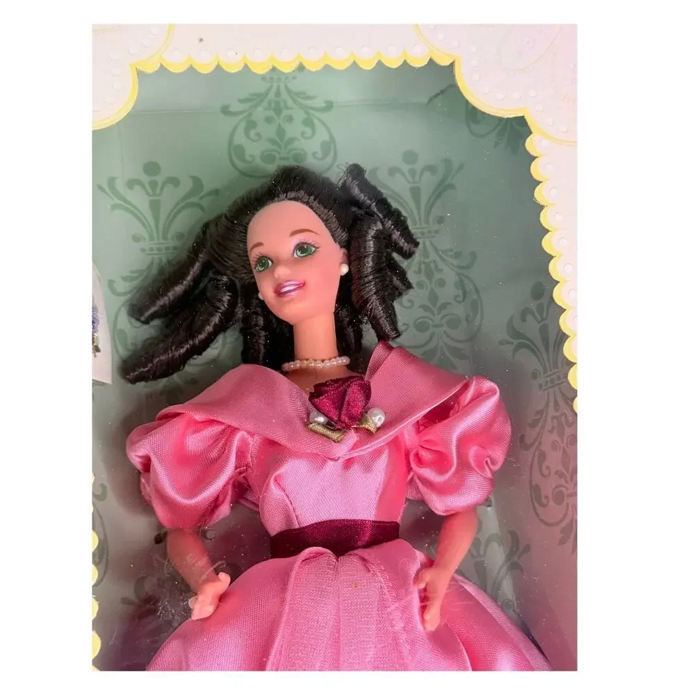Barbie Doll Sweet Valentine '95 Hallmark Brunette Pink Gown Jewelry Shoes Mattel